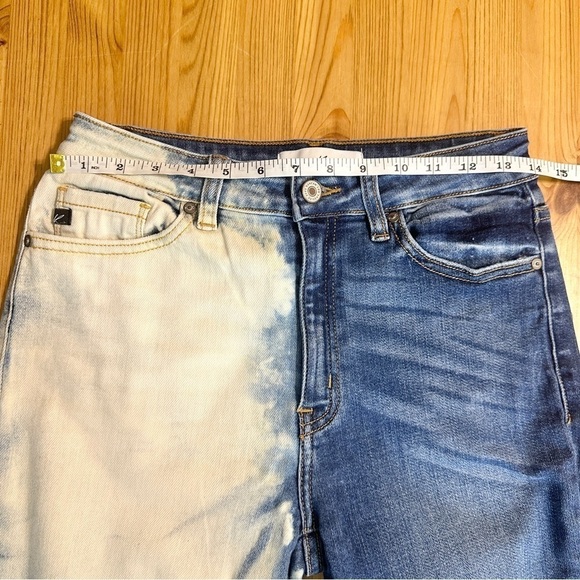 KanCan Split Bleach Dye Distressed Raw Hem Denim Jeans Women’s Size 9 / 28 - Picture 9 of 12